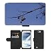 Produktbild Just Cover Hot Stil Handy Karte Slot Hülle/Case/Brieftasche aus PU-Leder/m00139984 Ast Vogelfutter Leafless Old Beeren//Samsung Galaxy Note 2 II N7100