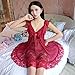 Produktbild Sexy Pajama Ladies Sexy Lingerie Transparent Tulle Sling Xl Watermelon Red