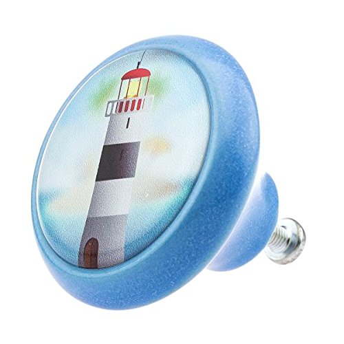 Preisvergleich Produktbild Möbelknopf Keramik 03463B Tiere Leuchtturm Käfer Dino Pinguin Kamel Kuh Einhorn Fisch - Schrank Griffe Deko Knäufe Porzellan Kinder Kinderzimmer