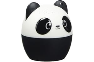 Legami - Mini Haut-Parleur et Haut-Parleur sans Fil, Augmentez Le Volume, Ø 4,3 cm, Extérieur en Caoutchouc, Intérieur en Plastique, Thème Panda, Prenez Un Selfie à Distance