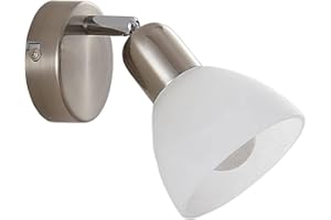 Foco 'Paulina' (Moderno) en Gris hecho de Metal e.o. para Salón & Comedor (1 llama, E14) de Lindby | foco empotrado, lámpara de techo, lámpara de pared