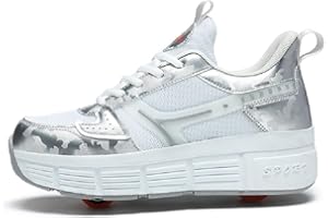 LYBANG Kids Roller Skate Shoes Automatic Retrectable Technical Skateboarding Skates Multisport Outdoor Running Sneakers for Boys and Girls Novel Gift