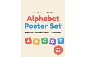 LEARN TO READ Alphabet Poster Set Alphabet Sounds Words Flashcards