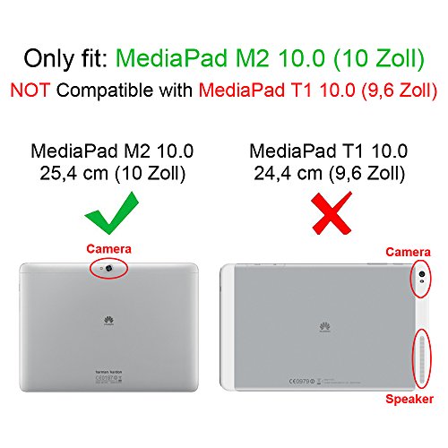 Fintie Huawei MediaPad M2 10.0 Hülle – Slim Fit Kunstleder (Folio) Schutzhülle Tasche Case Cover mit Auto Sleep Wake up / Standfunktion und Stylus-Halterung für Huawei MediaPad M2 10 Zoll (25,4 cm) LTE / WiFi Tablet-PC, Marineblau - 2