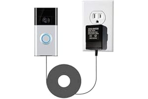 PANTHEM Doorbell Transformer with 8M (315inch) Long Cable, Supply Power Adapter Transformer Cable for Video Doorbell (Black)