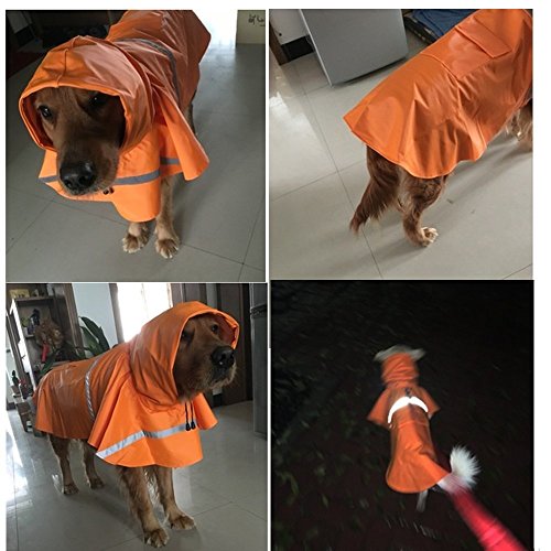 Dog-Raincoats-Fashion-Solid-Color-Waterproof-Clothes-For-Dogs-In-Wet-Weather-Outdoor-Lightweight-Rain-Jacket-With-High-Breathable-Qualities-Adjustable-Poncho-Hooded-Coat-With-Reflective-Strip-Outfit-C