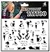 SONGQEE(TM) 5 Sheets Fashion Body Art Stickers Removable Waterproof Temporary Tattoo - Patten Type: Wings, Letters, Cats, Totem, Cardiogram Hot