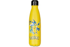 SEVEN Borraccia Termica Borraccia POKÉMON - per Bambini con Cannuccia 460 ML NO BPA - Asilo, Scuola Elementare - Acciaio Inox, Mantenimento Temperatura fino a 24h