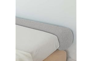 Xpnit Lückenkissen für langes Bett, rundes Kissen, weiches Zylinderkissen, Sofa-Armlehnenunterstützung zum Schlafen, Schwangere, Nachttisch, Schutz (10 x 90 cm, Grau)