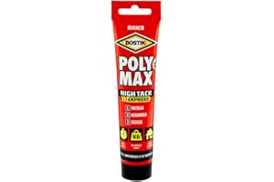 BOSTIK Poly Max High Tack Express colla di montaggio e sigillante universale super forte, tenuta istantanea tubo 165g bianco