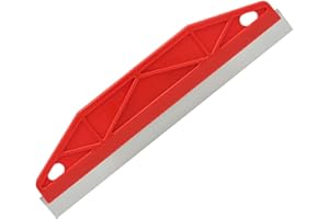 OTAIVE Paint Trim Guard, 11.4inch Multi-Purpose Straight Edge Tool Paint Wallpaper Scraper Paint Guide Painter's Trim Guard Stainless Steel Trim Guide Blad-e is Perfect Size for Precision Painting(Red)