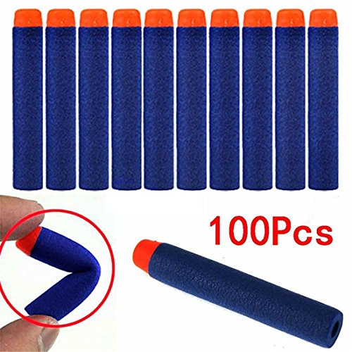 Personalizedco 100 pcs 1.2 cm*7.2 cm Relleno suave dardos Nerf N-strike Elite serie