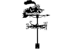 Veciado Dampfzug Wetterfahne Wetterfahne Wetterhahn für Garten Terrasse Ornament