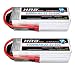 Produktbild HRB 2pcs Lipo akku Pack 22.2V 6000mAh 50C 6S RC Batterie für RC Multicopter für FPV Racing Quadcopters Diverse Racing Cars Helikopter Flugzeuge und Modellboote (T Stecker)