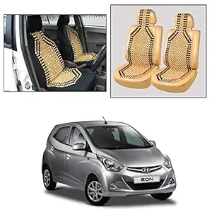 Oshotto Wooden Car Beads Car Wooden Acupressure Bead Seat Cover Compatible with Hyundai i10 Grand Nios - Set of 2
