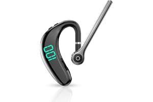 Bluetooth-Headset, Single Ear Bluetooth 5.3-Headset, Trådlöst Headset med Brusreducerande Dubbel Mikrofon, LED-skärm, för Bil
