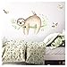 Produktbild Little Deco Wandaufkleber Kinderzimmer Faultier auf AST & Vögel I 134 x 62 cm (BxH) I Wandsticker Wandbilder Kinder Wandtattoo Babyzimmer Junge DL206-24