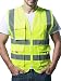 Produktbild Camilife Unisex Mehrfunktional Hohe Sichtbarkeit Netz Warnwesten Multi-Tasche Reflektierende Westen Atmungsaktiv - Fluoreszenz Grün Größe L