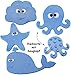Produktbild 4 tlg. Set _ 3-D Effekt Figuren - Saugnapf / Wandsticker mit Noppen - " lustige Fische & Seestern - BLAU " - Sauger & Anti Rutsch Pad - für Fliesen, Badewanne, Spiegel u.v.m. - wasserfest - Aufkleber aus Silikon - rutschfest Saugnäpfe - Badezimmer Bad - Sicherheit - Antirutschmatte - für Kinder & Erwachsene - kein Ausrutschen - Badewannenmatte - Wanneneinlage - antirutsch - Duschmatte / Badematte - Fisch - Einlage - Antirutschpad - Wandtattoo / Sticker