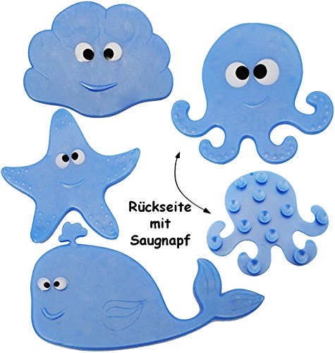 Anti Rutsch Sticker mit Noppen – “ Fische & Unterwasser – bunte Farben “ – Einlagen z.B. für Dusche / Badewanne – Pad – Aufkleber aus Silikon – rutschfest Saugnäpfe – Badewanneneinlage – Badezimmer Bad – Sicherheit – Antirutschmatte – für Kinder & Erwachsene – kein Ausrutschen – Badewannenmatte – Duschmatte / Badematte – Fisch – Einlage – Wanneneinlage – antirutsch - 5