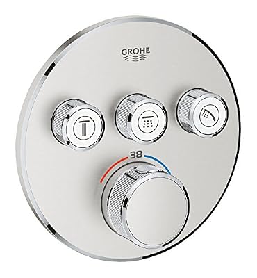 GROHE 29121DC0 Grohtherm Smartcontrol Façade, Supersteel, Rund
