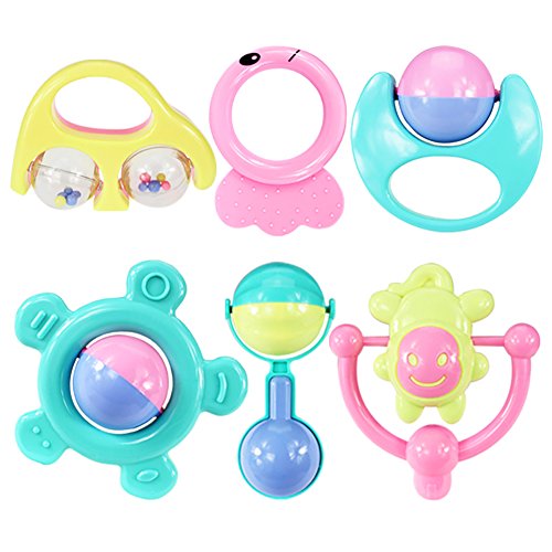 Preisvergleich Produktbild 6 x Baby Rassel Spielzeug