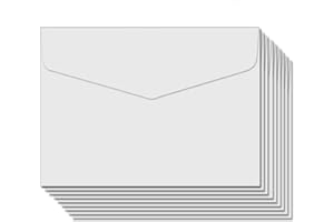 BLUGUL 50 Pièce Petite Enveloppe, Mini enveloppes, 115x82mm, pour Fournitures de Fête d'Anniversaire, Cartes d'invitation, Blanc