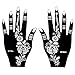 STENCILS TATTOO Mehndi TemplateTattoo Henna Designs s104 2 Sheets for Left and Right Hand - single use - for Henna Tattoo Glitter Tattoo Airbrush Tattoo