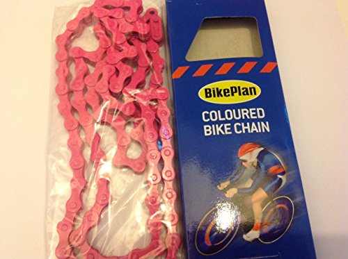 Preisvergleich Produktbild BikePlan Fahrradkette, farbig, Pink