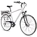 Produktbild CHRISSON 28 Zoll E-Bike Trekking und City Bike für Herren - E-Gent Weiss mit 7 Gang Acera Kettenschaltung - Pedelec Herren mit Bafang Vorderradmotor 250W, 36V