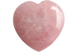 Lovionus89 Naturale Quarzo rosa Cuore Amore Intagliato Palmo Tasca Chakra Energia Cristallo e Pietra di Guarigione,55mm