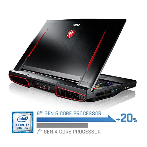 MSI GT75 TITAN-055 17 3  120Hz 3ms G-sync Extreme Gaming Laptop GTX 1080 8G i7-8750H  6 Cores  16GB 512GB SSD   1TB Per Key RGB KB  VR Ready  Metal Ch