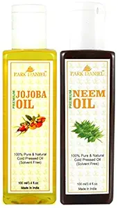 Park Daniel Premium Neem oil and Jojoba oil combo of 2 bottles of 100 ml (200ml)