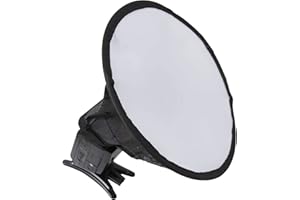 SHEEPPING Mini Softbox Diffuseur de Flash, Softbox de Ronde Diffuseur Flash, Softbox de Caméra Portable Diffuseur, Pliable, Universel, pour Appareil Photo Flash Externe, 20 cm