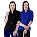 NumBrave Black & Royalblue Rayon Solid Formal Shirts (Combo) RS.659.00