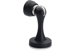 Magnetic Door Stops, KOLAKO 4 Pack Door Stopper Magnetic Door Stop Brushed Nickel Black Magnetic Door Holder Floor Wall Mount Oil Rubbed Decorative Door Catch
