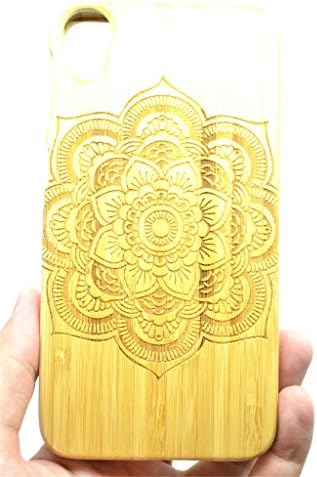 HTC Desire 820 Case, Wood Collection(TM) Wood Case for HTC Desire 820 ( Bamboo Mandala Flower)- Wood Collection(TM) Handmade Wooden Case and Cover for Your Smartphone and Tablet