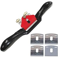 Useluck 9.3"/235mm einstellbare SpeichenShave mit 4 Ersatzklingen, Hobel mit flacher Basis, Metall Klinge Holz Arbeiten…