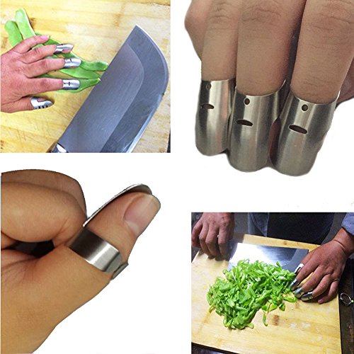 Handschutz-Fingerschutz, verstellbarer Edelstahl-Messer-Schneidemesser, Vermeiden Sie Verletzungen beim Schneiden Hacken Schneiden Küche Sicherheit Hacken Werkzeug - 3