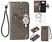 Produktbild für Galaxy S8 (5,8 Zoll Hülle, Glitter Strass Bling Eule Ledertasche Muster Weich PU Schutzhülle für Samsung Galaxy S8 (5,8 Zoll Flip Cover Wallet Case Tasche Handyhülle mit Lanyard Strap Stand Function Magnetverschluss Etui Schale Credit Card Slots Bookstyle Purse Design Handytasche Lederhülle Schutz Hüllen mit für Samsung Galaxy S8 (5,8 Zoll +Schlüsselanhänger(U) (6)