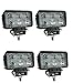 Produktbild 4x 6 LED Arbeitsscheinwerfer 18W Offroad Scheinwerfer 6x3W LED Strahler IP67 12/24V Neu Hochwertig Rechteckig 6 LEDs Anhänger LKW SUV ATV UTV Bager Traktor