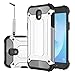 Produktbild VCOMP Hülle stoßfest robust Armor neo Hybrid Kohle für Samsung-Galaxy J5 (2017) SM-J750F/ds/ J5 (2017) Duos J530F/ds - SILBER + Mini-Eingabestift