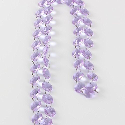ColorMax 6ft Crystal Glass Chandelier Chain High Quality (Purple)