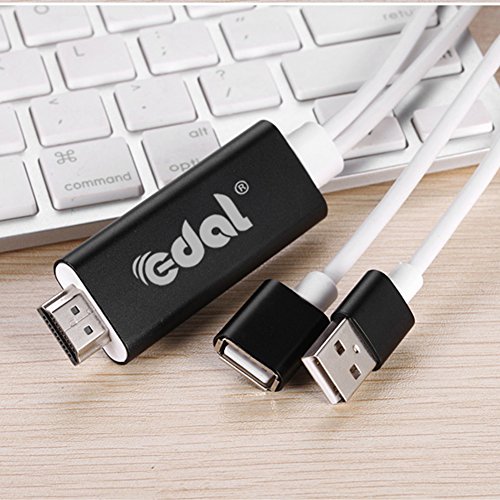 Lightning HDMI Kabel, Kasit Lightning Digital AV auf HDMI 1080P Kabel für für iPhone 7 7 plus 6s 6s plus 6 6 plus 5 5c 5s SE, iPad Luft / Mini / Pro, (Plug & Play) – Schwarzer - 5