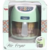 VARDEM Dokunmatik Air Fryer Oyuncak Frit&ouml;z Seti, Renk Değiştiren Oyuncak Gıdalı &Ccedil;ocuk Mutfak Oyuncağı, Işıklı ve Sesli Frit&ouml;z