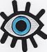 Produktbild Aufnäher Bügelbild Aufbügler iron on Patch Auge Eye in the sky Big Brother is watching verschiedene Farben (Blau)