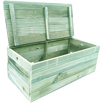 Holztruhe / Sitzbank, Holz behandelt für den Außenbereich.Vollständig