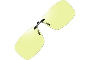AoHeng Polarisierte Sonnenbrille Clip,Nachtfahrbrille Nachtsichtbrille Clip,Unisex,1.00mm Verdickte Linsen,für Brillenträger