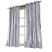 Produktbild Luxus Vorhänge flashstrip Kollektion, reich Heavy Streifen Samt mit Lurex, whiteperle (Passende Einsätze shineantique Collection) Silver-charcoal