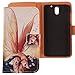 Price comparison product image Lankashi Flip Wallet-Design PU Leather Cover Skin Protection Case For HTC Desire 610 (Wings Girl)